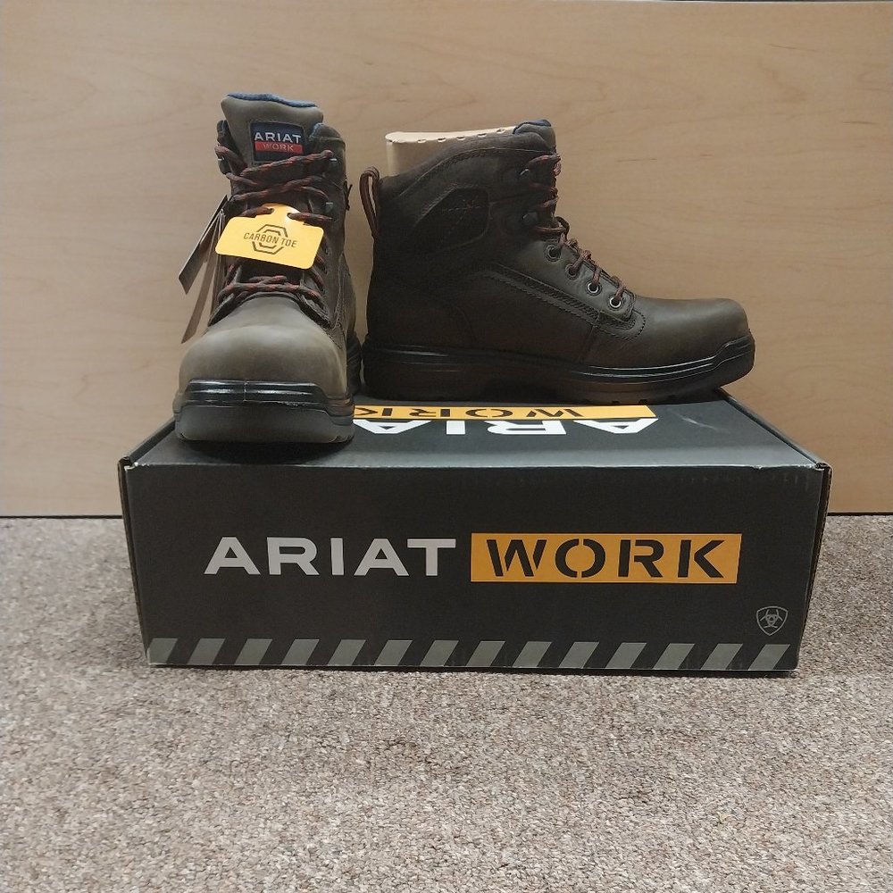 Ariat Men's 6" Turbo H2O Carbon Toe Work Boot - Brown